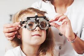 Patient getting eye exam